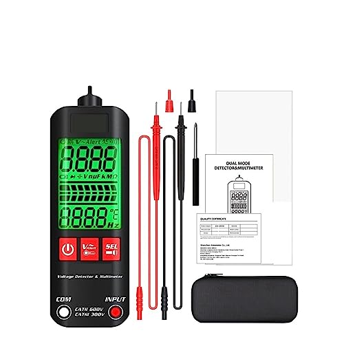 Smart Digital Multimeter VFC DC AC Spannungsprüfer Voltmeter True RMS Kapazität Diode Ohm NCV Berührungsloser Spannungsprüfer Genau Messen(A1 Bag) von ZGJIAJU