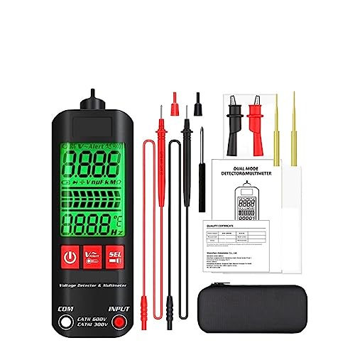 Smart Digital Multimeter VFC DC AC Spannungsprüfer Voltmeter True RMS Kapazität Diode Ohm NCV Berührungsloser Spannungsprüfer Genau Messen(A1 Bag Pro) von ZGJIAJU