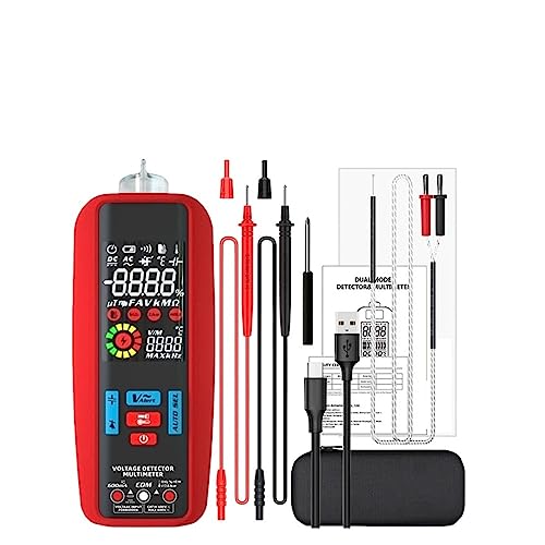 Smart Digital Multimeter VFC DC AC Spannungsprüfer Voltmeter True RMS Kapazität Diode Ohm NCV Berührungsloser Spannungsprüfer Genau Messen(A5X USB Charging) von ZGJIAJU