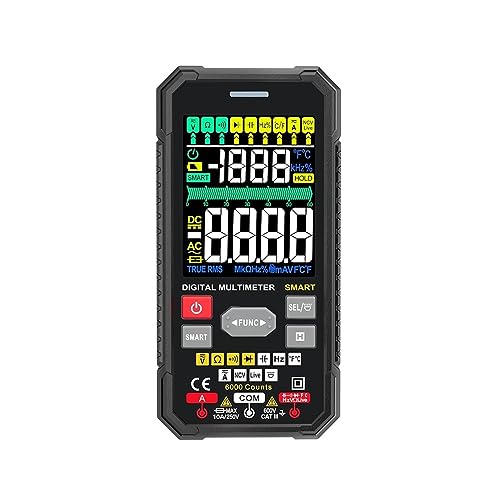 Smart Multimeter Auto Range True RMS NCV DC AC Spannung Tester Automatische Voltmeter Temperatur Messung Digital Multi-meter Genau Messen(120B-black) von ZGJIAJU