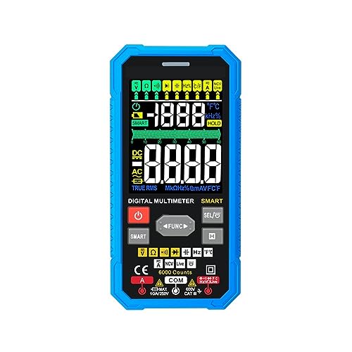 Smart Multimeter Auto Range True RMS NCV DC AC Spannung Tester Automatische Voltmeter Temperatur Messung Digital Multi-meter Genau Messen(120B-blue) von ZGJIAJU