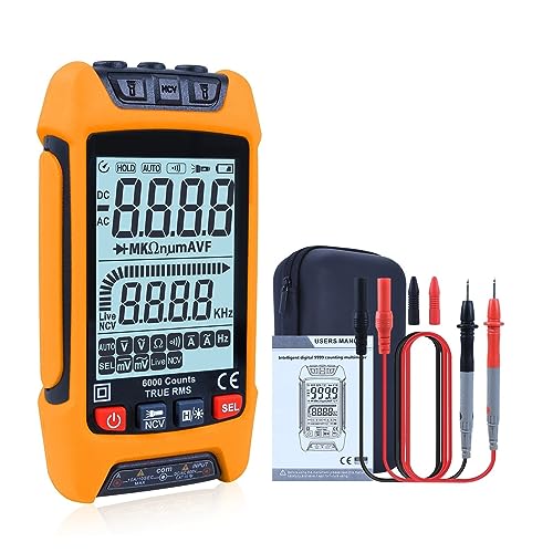 Tester AC/DC Voltmeter Ohm Digital Multimeter 9999 Zählt Automatischer Bereich TRMS Widerstand Kapazität Temperatur Tester Genau Messen(V1-O) von ZGJIAJU
