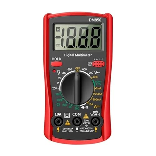 Tragbare LCD Digital Multimeter AC/DC Spannung Diode Tester Strom Widerstand Meter Amperemeter Multitester Mit Test Sonde Genau Messen(Red) von ZGJIAJU