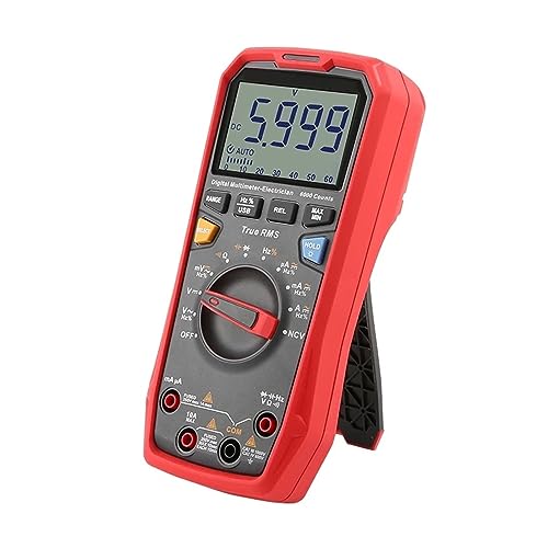 Tragbares Professionelles Digitalmultimeter-Testgerät, True RMS Auto Range, 6000 Zählungen, DC AC 1000 V Genau Messen(61D PLUS) von ZGJIAJU
