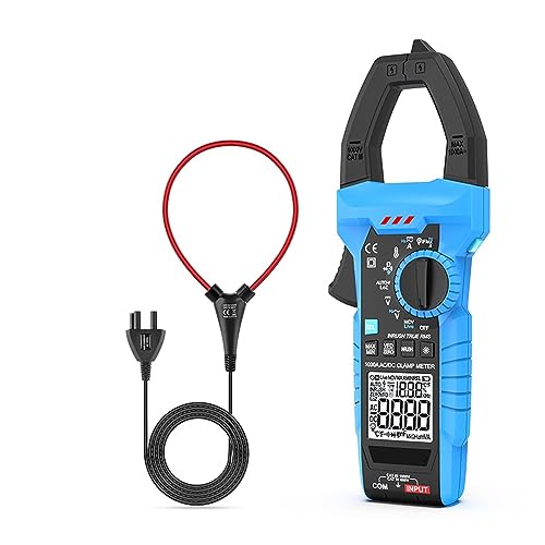 Zangen Amperemeter Auto Multimeter 1000A AC DC Stromtest Digitale Zangenmessgerät Stromzange Genau Messen(Clamp) von ZGJIAJU