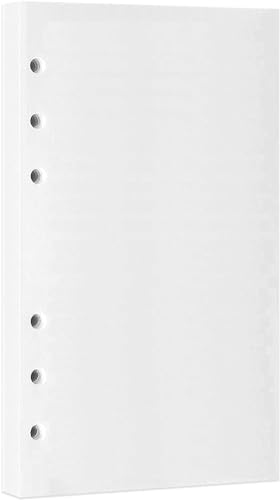 A6 blanko Nachfüllpapier, 100 Blatt/200 Seiten, lose Blätter, für Filofax persönliche Ordner, 6 Löcher gestanzt, 100 g/m² leere weiße Seiten, 9,5 x 17,5 cm A6 blanko Nachfüllpapier, 100 Blatt/200 Seiten, lose Blätter, für Filofax persönliche Ordner, 6 Löcher gestanzt, 100 g/m² leere weiße Seiten, 9,5 x 17,5 cm von ZGMJ