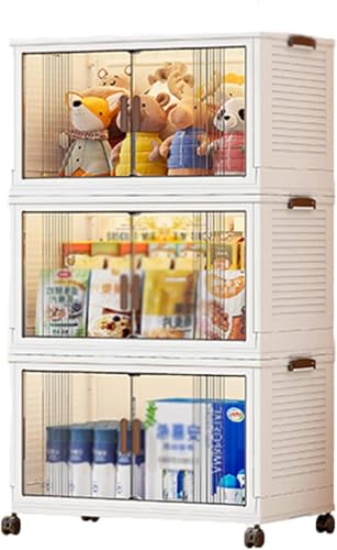 ZGSSOPTU Aufbewahrungsboxen mit Türen, Schrank-Organizer, faltbare Schrankdeckel für Schrank-Organizer (45 x 28 x 76 cm) von ZGSSOPTU