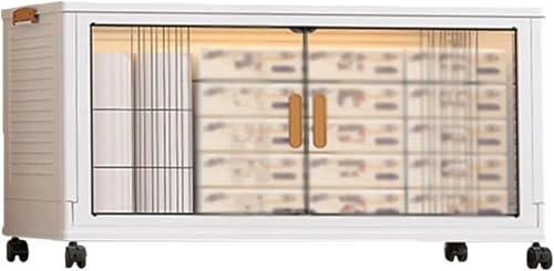 ZGSSOPTU Große Aufbewahrungsbehälter mit Deckel, stapelbare Aufbewahrungsbehälter mit Rollen, stapelbare Kunststoff-Organisationswürfel-Box mit Rollen für Zuhause und Büro, Organisation für Zuhause von ZGSSOPTU