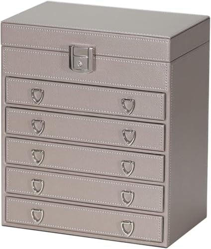 ZGSSOPTU Multifunktionale Schmuckschatulle aus Leder, exquisiter Organizer für Halsketten, Ringe, Ohrringe, Uhren ZGSSOPTU Multifunktionale Schmuckschatulle aus Leder, exquisiter Organizer für Halsketten, Ringe, Ohrringe, Uhren von ZGSSOPTU