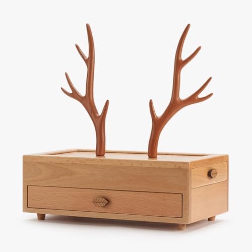 ZGSSOPTU Retro-Schmuckschatulle aus Massivholz, hochwertig, exquisiter Organizer, für Halsketten, Ringe, Ohrringe, Uhren ZGSSOPTU Retro-Schmuckschatulle aus Massivholz, hochwertig, exquisiter Organizer, für Halsketten, Ringe, Ohrringe, Uhren von ZGSSOPTU