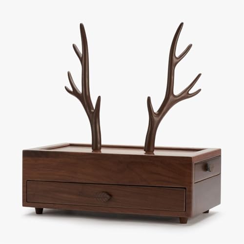 ZGSSOPTU Retro-Schmuckschatulle aus Massivholz, hochwertig, exquisiter Organizer, für Halsketten, Ringe, Ohrringe, Uhren ZGSSOPTU Retro-Schmuckschatulle aus Massivholz, hochwertig, exquisiter Organizer, für Halsketten, Ringe, Ohrringe, Uhren von ZGSSOPTU