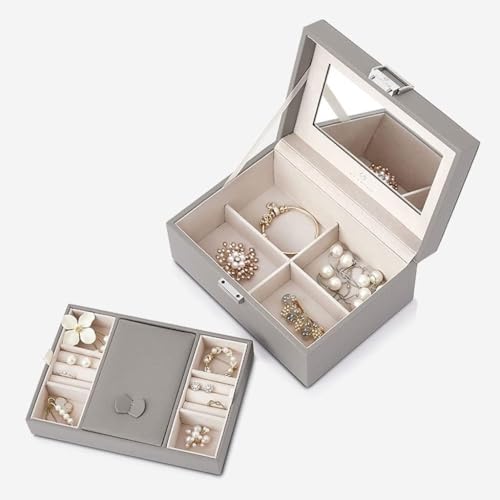 ZGSSOPTU Schmuckschatulle, Aufbewahrung, Kosmetik, Ringe, Ohrringe, Halsketten, Armbänder, Uhr, integrierte Beflockung ZGSSOPTU Schmuckschatulle, Aufbewahrung, Kosmetik, Ringe, Ohrringe, Halsketten, Armbänder, Uhr, integrierte Beflockung von ZGSSOPTU