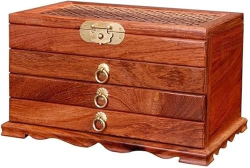 ZGSSOPTU Schmuckschatulle aus Holz, Retro-Aufbewahrung, für Ringe, Ohrringe, Halsketten, Armbänder, Uhren, 31 cm ZGSSOPTU Schmuckschatulle aus Holz, Retro-Aufbewahrung, für Ringe, Ohrringe, Halsketten, Armbänder, Uhren, 31 cm von ZGSSOPTU