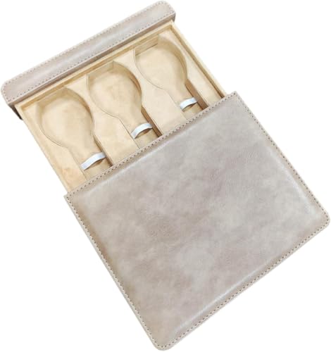ZGSSOPTU Uhren-Box, Organizer, einfach zu transportieren, Aufbewahrungstasche, PU-Leder, Schmuckschatulle, 19,2 x 18 x 4,3 cm, Hellbraun, 3 Stück von ZGSSOPTU