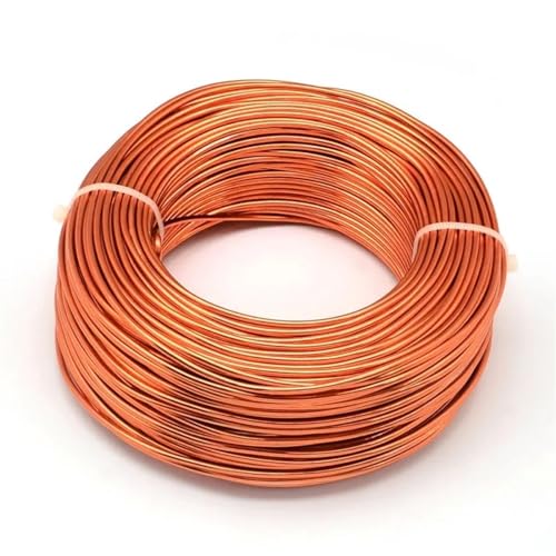 Aluminiumdraht 500 g 0,6/1,2/1,5/2,0/3,0 mm Aluminiumdraht, DIY-Schmuckkomponenten, Zubehör, Finden, Herstellen, Halsketten, Armbänder, Bastelbedarf Basteldraht(Color:OrangeRed,Size:0.8mm 300m) von ZGXNYI