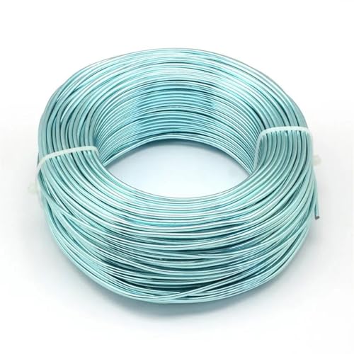 Aluminiumdraht 500 g 0,6/1,2/1,5/2,0/3,0 mm Aluminiumdraht, DIY-Schmuckkomponenten, Zubehör, Finden, Herstellen, Halsketten, Armbänder, Bastelbedarf Basteldraht(Color:PaleTurquoise,Size:0.8mm 300m) von ZGXNYI