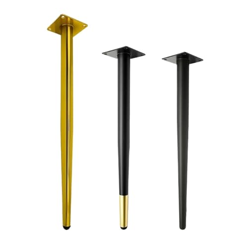 ZGXNYI 1 Stück Möbelbeine, Stuhlfüße, konische Möbelfüße, Metallfüße, Frisiertischbeine, Stehtischfüße for Esstisch(Gold 50cm) von ZGXNYI