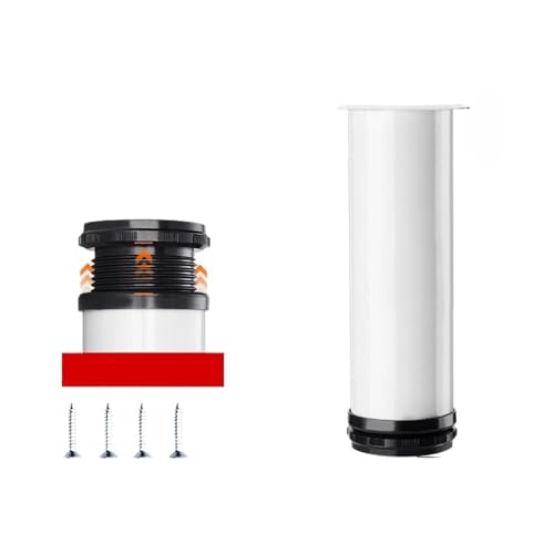 ZGXNYI 1 Stücke 6 cm-30 cm Möbel Verstellbare Schrankbeine Edelstahl Möbelbeine Schrank Tisch Sofa Bett Füße Möbelfüße(White 15cm) von ZGXNYI