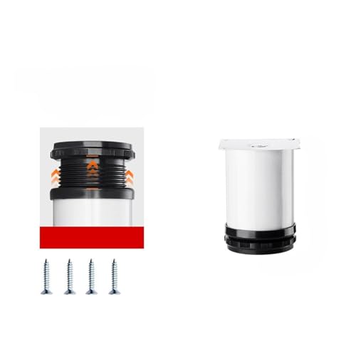 ZGXNYI 1 Stücke 6 cm-30 cm Möbel Verstellbare Schrankbeine Edelstahl Möbelbeine Schrank Tisch Sofa Bett Füße Möbelfüße(White 6cm) von ZGXNYI