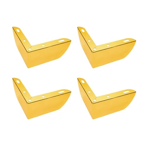 ZGXNYI 4 STK. Einfache L-förmige 2-in-1-Möbelbeine aus Kohlenstoffstahl mit dreizackigen Füßen, dreieckige Sofabeine, DIY-Möbelbeschläge(Gold) von ZGXNYI