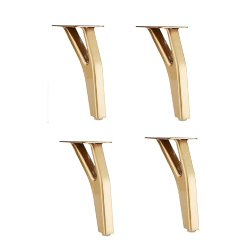 ZGXNYI 4 Stück 15 cm Y-förmige Möbelbeine aus Metall, Moderne Ersatzfüße, robuste konische Tisch-/Sofabeine, dekorative Couchbeine(4pcs 15cm Golden) von ZGXNYI