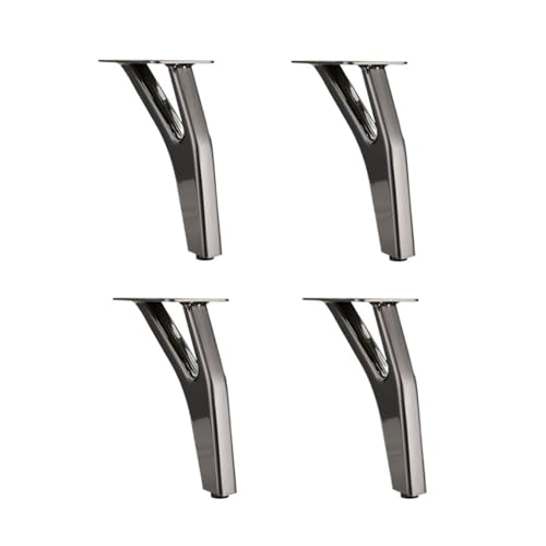 ZGXNYI 4 Stück 15 cm Y-förmige Möbelbeine aus Metall, Moderne Ersatzfüße, robuste konische Tisch-/Sofabeine, dekorative Couchbeine(4pcs 15cm Gun Black) von ZGXNYI