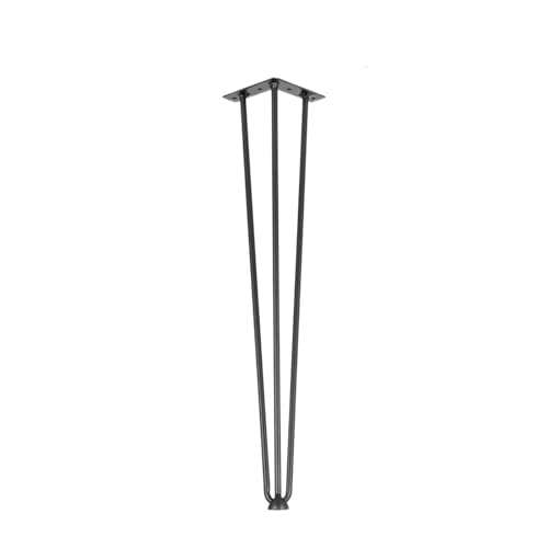 ZGXNYI 4 Stück Metall-Tischbeine, 40,6–101,6 cm, 3-Stab-Haarnadel-Möbelbeine, DIY-Heimbank, Esstisch, Schreibtisch, Ende, Kaffeetisch, Füße, Zubehör(16 inch) von ZGXNYI