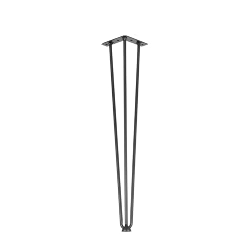 ZGXNYI 4 Stück Metall-Tischbeine, 40,6–101,6 cm, 3-Stab-Haarnadel-Möbelbeine, DIY-Heimbank, Esstisch, Schreibtisch, Ende, Kaffeetisch, Füße, Zubehör(18 inch) von ZGXNYI