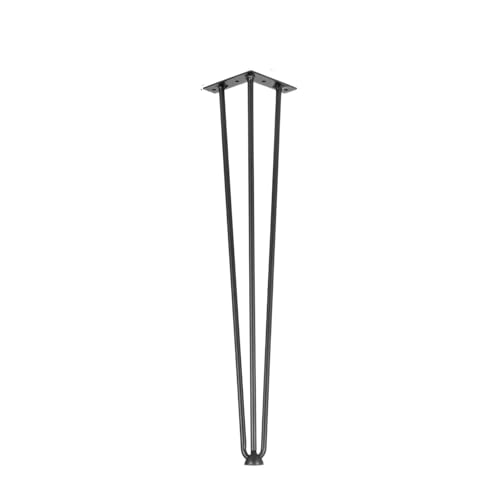 ZGXNYI 4 Stück Metall-Tischbeine, 40,6–101,6 cm, 3-Stab-Haarnadel-Möbelbeine, DIY-Heimbank, Esstisch, Schreibtisch, Ende, Kaffeetisch, Füße, Zubehör(20 inch) von ZGXNYI