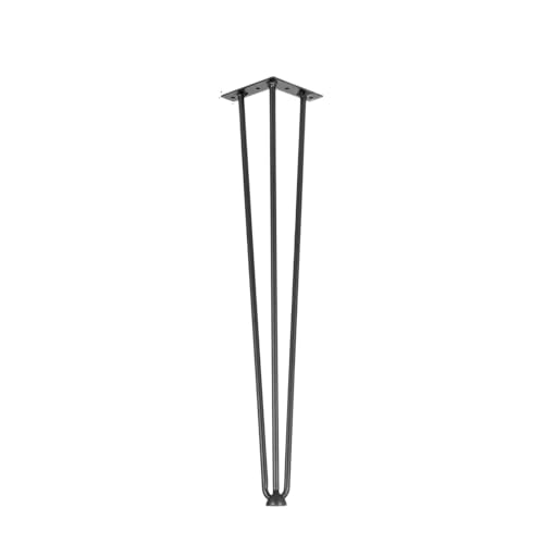 ZGXNYI 4 Stück Metall-Tischbeine, 40,6–101,6 cm, 3-Stab-Haarnadel-Möbelbeine, DIY-Heimbank, Esstisch, Schreibtisch, Ende, Kaffeetisch, Füße, Zubehör(24 inch) von ZGXNYI