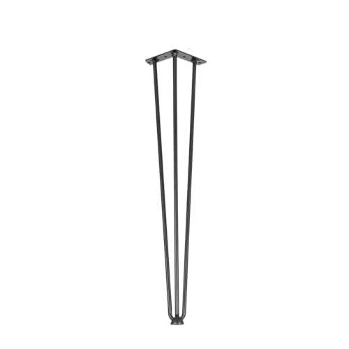 ZGXNYI 4 Stück Metall-Tischbeine, 40,6–101,6 cm, 3-Stab-Haarnadel-Möbelbeine, DIY-Heimbank, Esstisch, Schreibtisch, Ende, Kaffeetisch, Füße, Zubehör(26 inch) von ZGXNYI