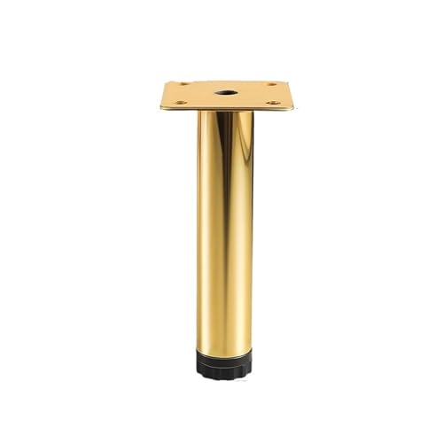 ZGXNYI 4 Stück Möbelbeine, Gold/Schwarz, verstellbare, konische Metallfüße for Tisch, Sofa, Schrank, Hocker, Stuhlfüße, Zubehör(Golden 15CM) von ZGXNYI