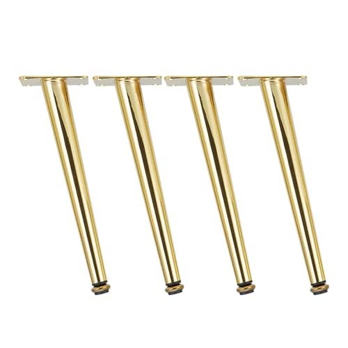 ZGXNYI 4 Stück Möbelbeine, Gold/Schwarz, verstellbare, konische Metallfüße for Tisch, Sofa, Schrank, Hocker, Stuhlfüße, Zubehör(Sloping 35CM) von ZGXNYI