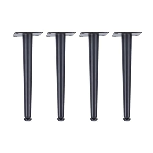 ZGXNYI 4 Stück Möbelbeine, Gold/Schwarz, verstellbare, konische Metallfüße for Tisch, Sofa, Schrank, Hocker, Stuhlfüße, Zubehör(Straight 25CM-01) von ZGXNYI