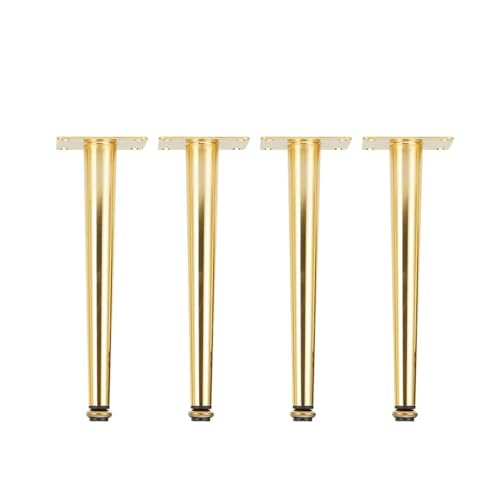 ZGXNYI 4 Stück Möbelbeine, Gold/Schwarz, verstellbare, konische Metallfüße for Tisch, Sofa, Schrank, Hocker, Stuhlfüße, Zubehör(Straight 30CM) von ZGXNYI