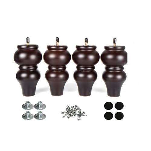 ZGXNYI 4 Stück Möbelbeine aus Massivholz, Höhe 12,5/15 cm, Sofa-Ersatzbeine for Stuhl, TV-Schrank, Couchtisch, Ersatz for Holzbeine(12.5cm-4pcs) von ZGXNYI