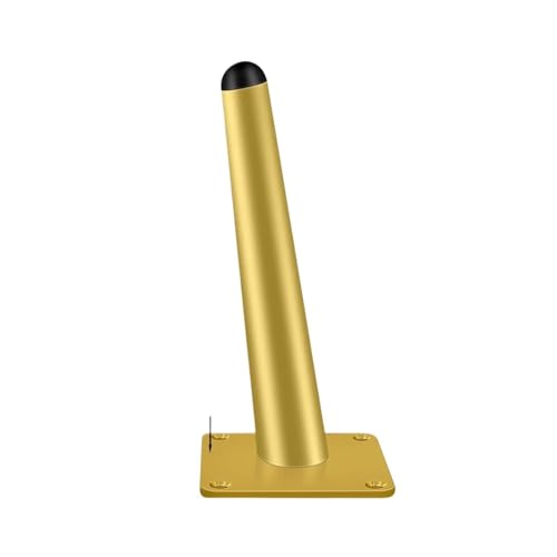 ZGXNYI 4 Stück goldene Möbelbeine, schwarzer kaltgewalzter Stahl, Tischfüße, Sofa-/Bettbeine, Ersatz for 800 kg, robuste Möbelbeschläge(Gold Slant 12cm) von ZGXNYI