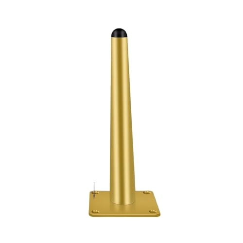 ZGXNYI 4 Stück goldene Möbelbeine, schwarzer kaltgewalzter Stahl, Tischfüße, Sofa-/Bettbeine, Ersatz for 800 kg, robuste Möbelbeschläge(Gold Vertical 17cm) von ZGXNYI