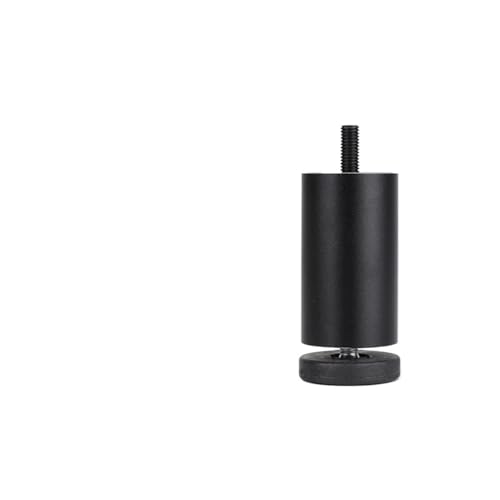 ZGXNYI 4 Stück verstellbare Möbelbeine, M8, Tischbeine aus Aluminiumlegierung, for Fernsehschrank, Kleiderschrank, erhöhte Kühlschrank-Waschmaschinenfüße(Black 12CM) von ZGXNYI