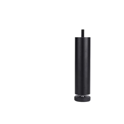 ZGXNYI 4 Stück verstellbare Möbelbeine, M8, Tischbeine aus Aluminiumlegierung, for Fernsehschrank, Kleiderschrank, erhöhte Kühlschrank-Waschmaschinenfüße(Black 25CM) von ZGXNYI