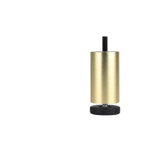 ZGXNYI 4 Stück verstellbare Möbelbeine, M8, Tischbeine aus Aluminiumlegierung, for Fernsehschrank, Kleiderschrank, erhöhte Kühlschrank-Waschmaschinenfüße(Golden 10CM) von ZGXNYI