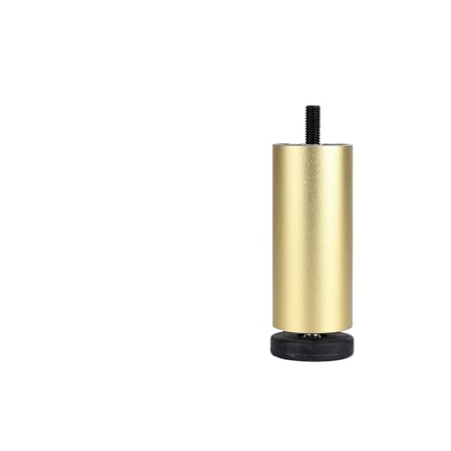 ZGXNYI 4 Stück verstellbare Möbelbeine, M8, Tischbeine aus Aluminiumlegierung, for Fernsehschrank, Kleiderschrank, erhöhte Kühlschrank-Waschmaschinenfüße(Golden 18CM) von ZGXNYI