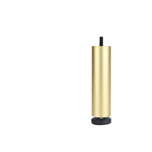 ZGXNYI 4 Stück verstellbare Möbelbeine, M8, Tischbeine aus Aluminiumlegierung, for Fernsehschrank, Kleiderschrank, erhöhte Kühlschrank-Waschmaschinenfüße(Golden 20CM) von ZGXNYI
