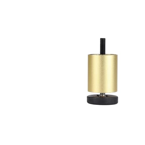 ZGXNYI 4 Stück verstellbare Möbelbeine, M8, Tischbeine aus Aluminiumlegierung, for Fernsehschrank, Kleiderschrank, erhöhte Kühlschrank-Waschmaschinenfüße(Golden 8CM) von ZGXNYI