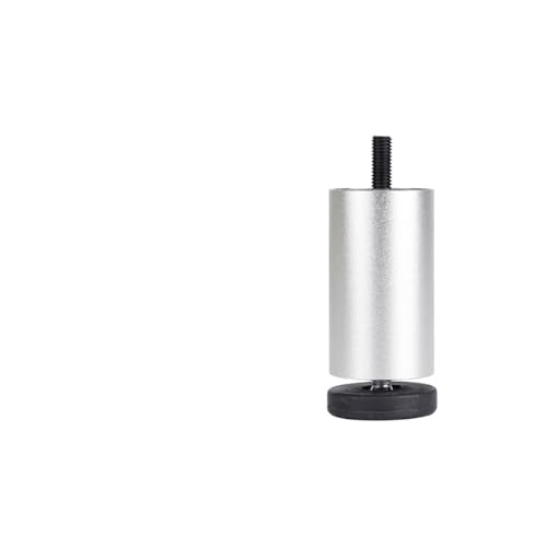 ZGXNYI 4 Stück verstellbare Möbelbeine, M8, Tischbeine aus Aluminiumlegierung, for Fernsehschrank, Kleiderschrank, erhöhte Kühlschrank-Waschmaschinenfüße(Silver 12CM) von ZGXNYI