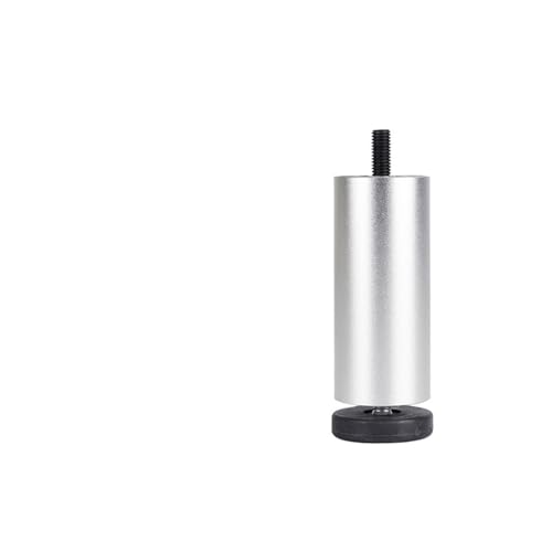 ZGXNYI 4 Stück verstellbare Möbelbeine, M8, Tischbeine aus Aluminiumlegierung, for Fernsehschrank, Kleiderschrank, erhöhte Kühlschrank-Waschmaschinenfüße(Silver 18CM) von ZGXNYI