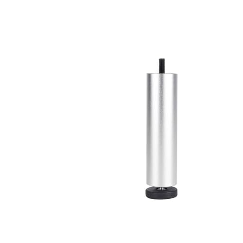 ZGXNYI 4 Stück verstellbare Möbelbeine, M8, Tischbeine aus Aluminiumlegierung, for Fernsehschrank, Kleiderschrank, erhöhte Kühlschrank-Waschmaschinenfüße(Silver 20CM) von ZGXNYI