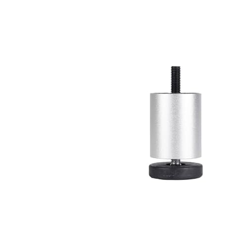 ZGXNYI 4 Stück verstellbare Möbelbeine, M8, Tischbeine aus Aluminiumlegierung, for Fernsehschrank, Kleiderschrank, erhöhte Kühlschrank-Waschmaschinenfüße(Silver 8CM) von ZGXNYI