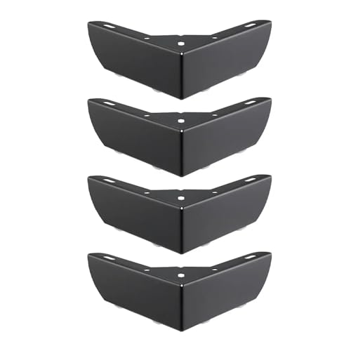 ZGXNYI 4-teiliges Hochleistungs-Möbelbein mit tragender Wirkung, goldene Eisenbeschläge, Sofabein, 2-in-1-Couchtischbeine, Möbel-Universalbeine(Black 4PCS) von ZGXNYI