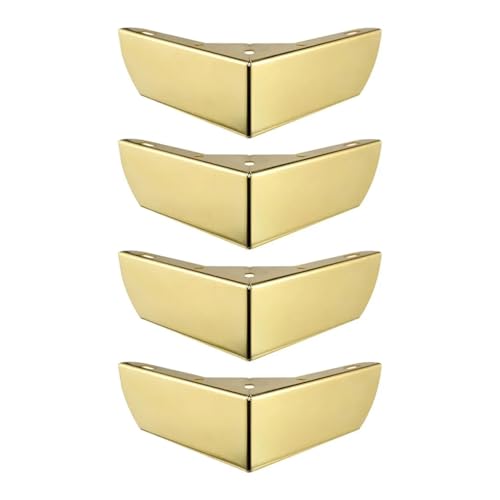 ZGXNYI 4-teiliges Hochleistungs-Möbelbein mit tragender Wirkung, goldene Eisenbeschläge, Sofabein, 2-in-1-Couchtischbeine, Möbel-Universalbeine(Gold 4PCS) von ZGXNYI